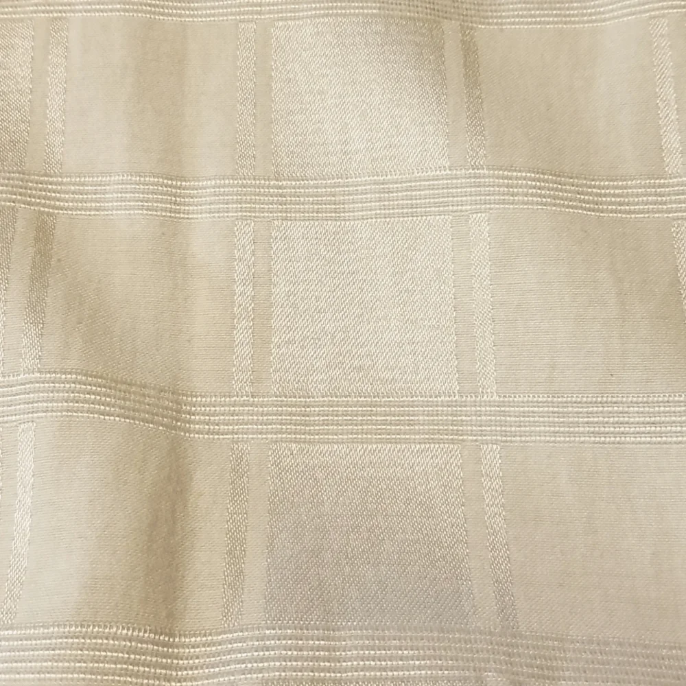 Neutral Cream Textured Stripe Shower Curtain